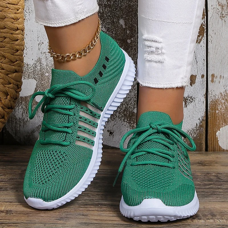 Frauen atmungsaktive Strick-Sneaker EB