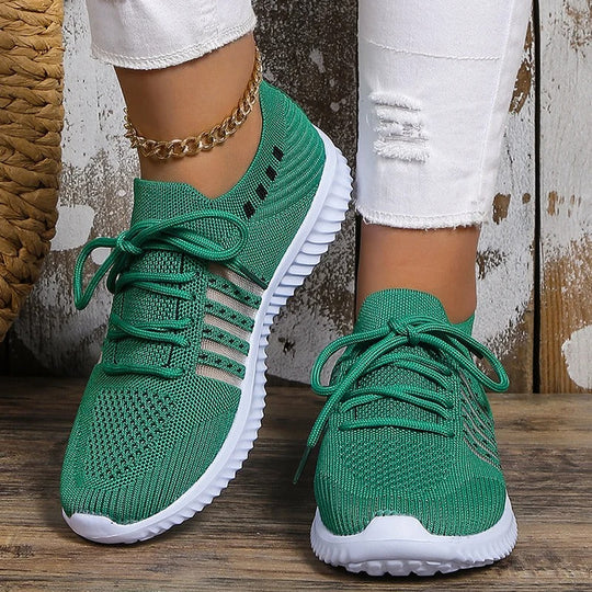Frauen atmungsaktive Strick-Sneaker EB