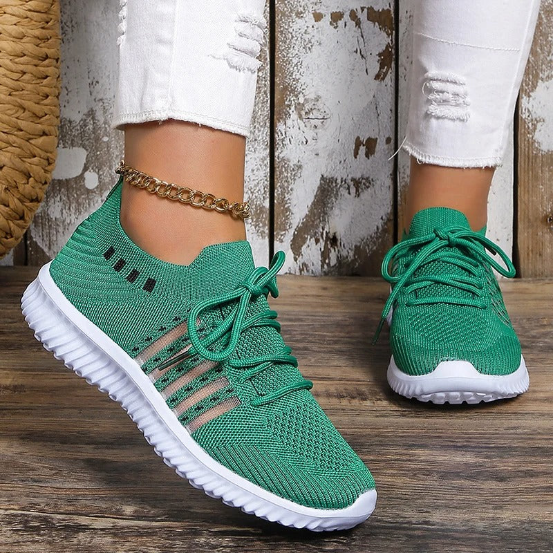 Frauen atmungsaktive Strick-Sneaker EB