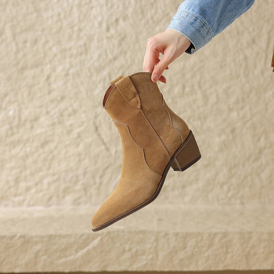 Spitzes Wedge-Ankle-Boots EB