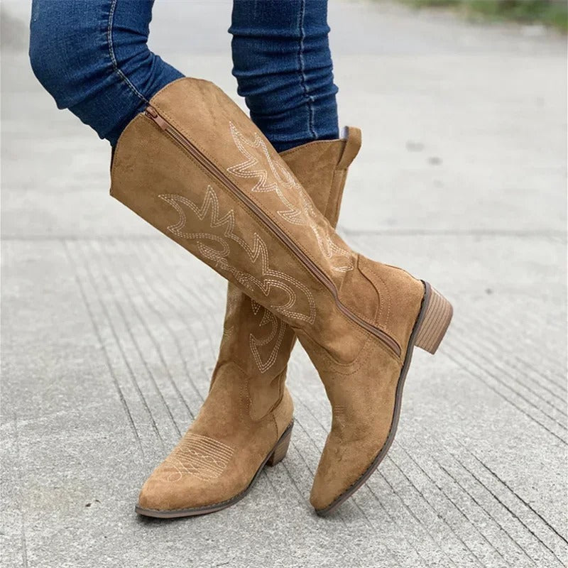 Bestickte Western-Cowboystiefel für Frauen EB