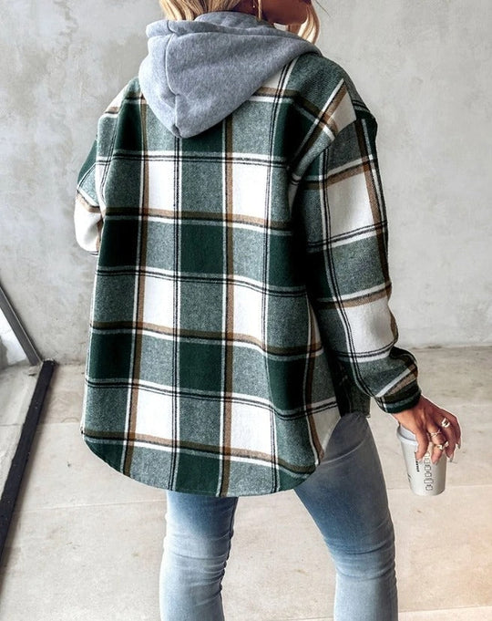 EB | Bequemer Kapuzenpullover mit Karomuster