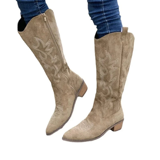Bestickte Western-Cowboystiefel für Frauen EB