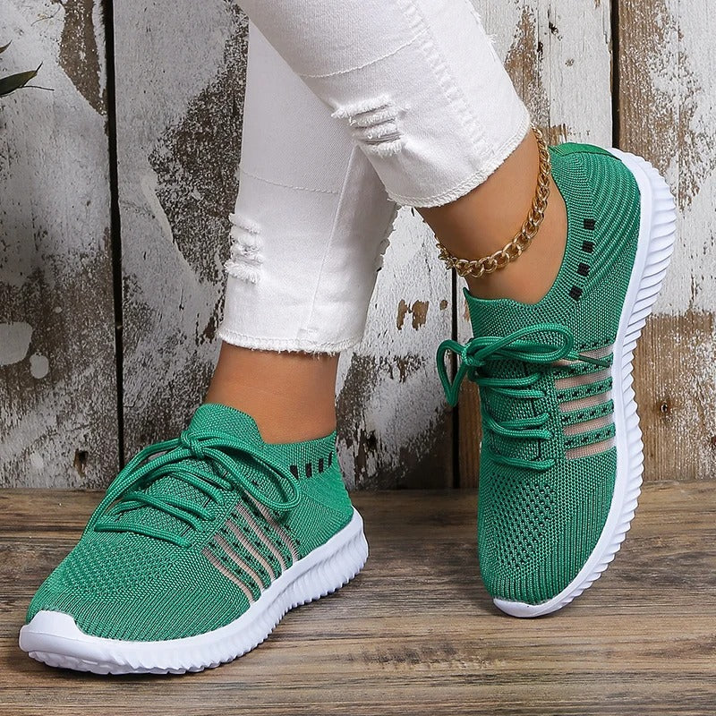 Frauen atmungsaktive Strick-Sneaker EB