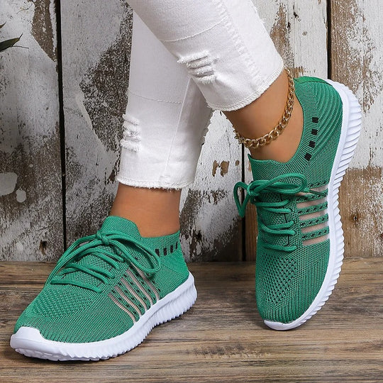 Frauen atmungsaktive Strick-Sneaker EB