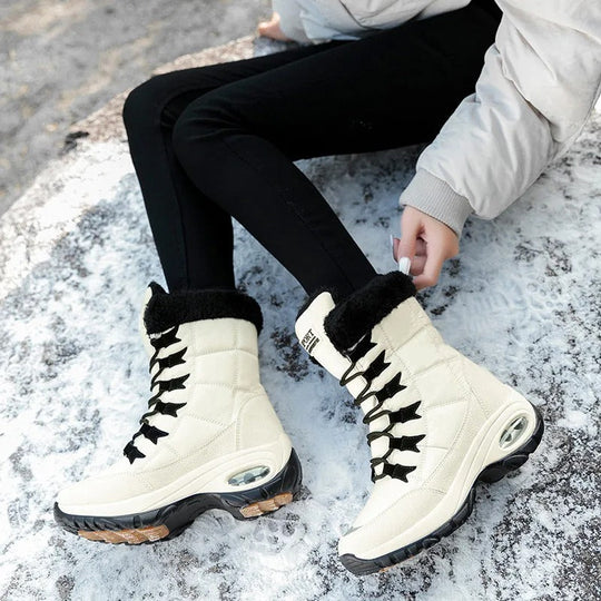 Wasserdichte Damen Schneestiefel bis zur Mitte der Waden EB