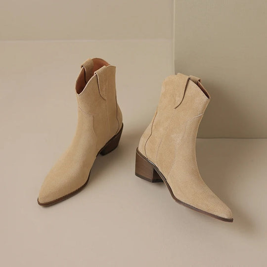 Spitzes Wedge-Ankle-Boots EB