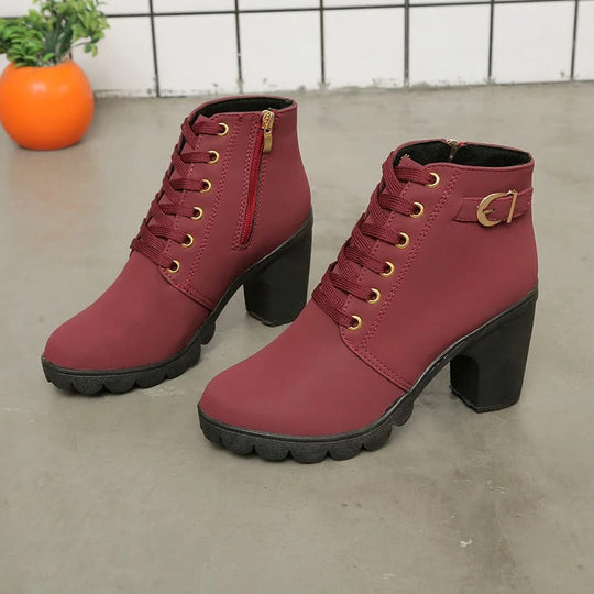 Frauen Schnürpumpstiefel EB