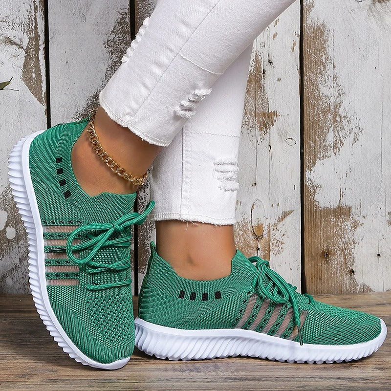 Frauen atmungsaktive Strick-Sneaker EB