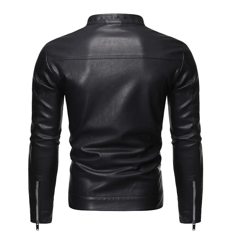 EB | Lederjacke mit Stehkragen