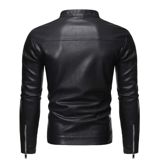 EB | Lederjacke mit Stehkragen