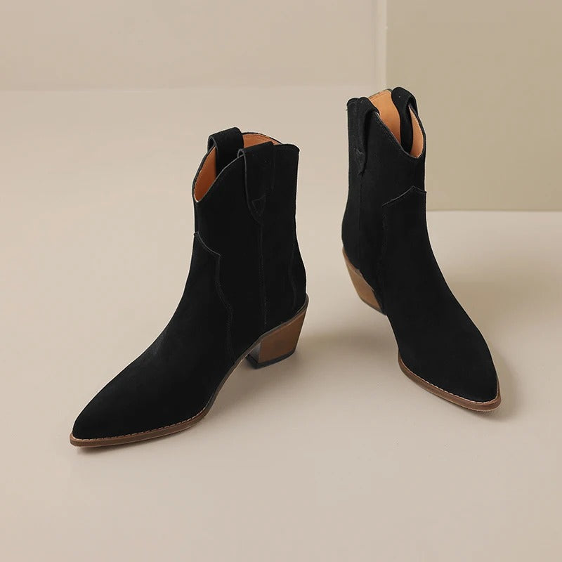 Spitzes Wedge-Ankle-Boots EB