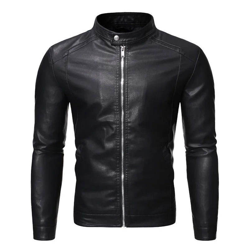 EB | Lederjacke mit Stehkragen