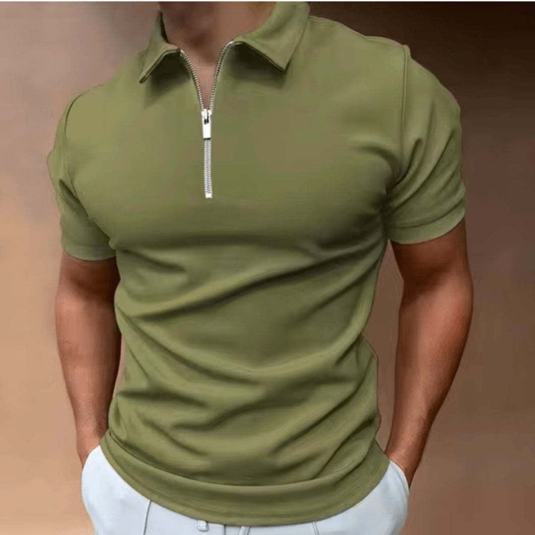 EB | Herren Polo Shirt Polo mit Reißverschluss und Kragen Klassisches Design & Elegant