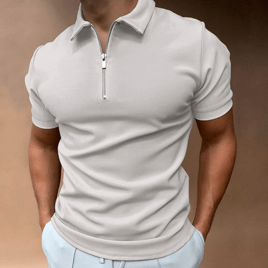 EB | Herren Polo Shirt Polo mit Reißverschluss und Kragen Klassisches Design & Elegant