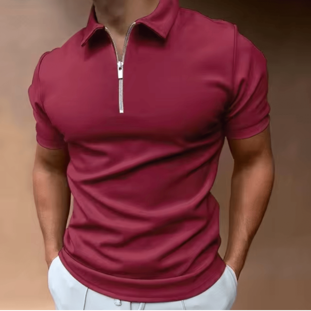 EB | Herren Polo Shirt Polo mit Reißverschluss und Kragen Klassisches Design & Elegant