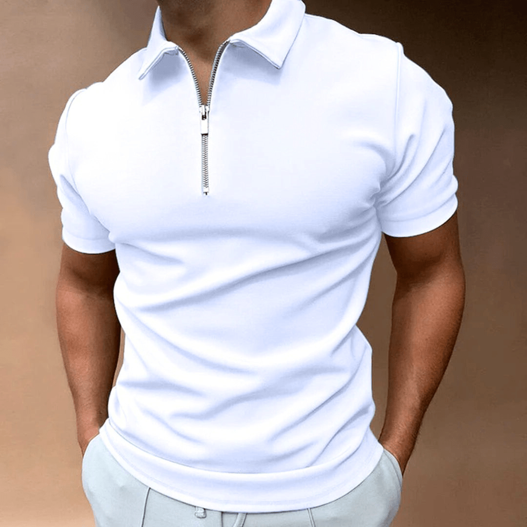 EB | Herren Polo Shirt Polo mit Reißverschluss und Kragen Klassisches Design & Elegant