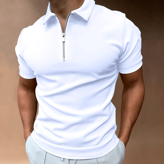 EB | Herren Polo Shirt Polo mit Reißverschluss und Kragen Klassisches Design & Elegant