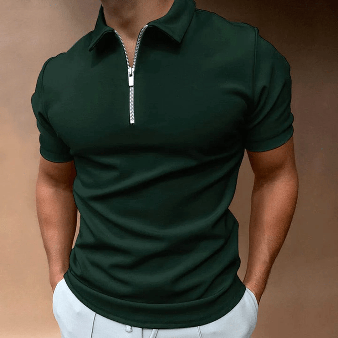 EB | Herren Polo Shirt Polo mit Reißverschluss und Kragen Klassisches Design & Elegant