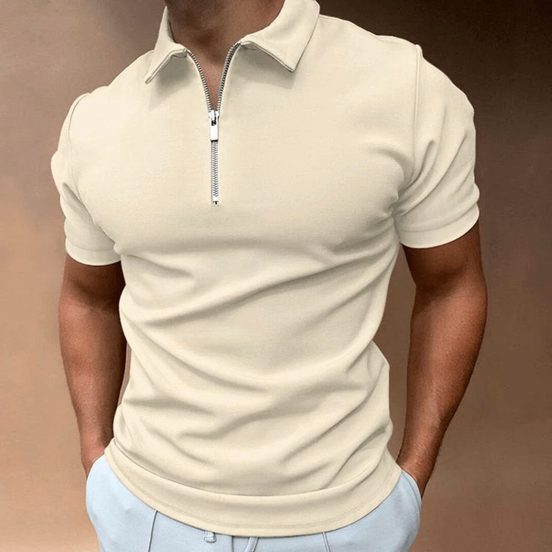 EB | Herren Polo Shirt Polo mit Reißverschluss und Kragen Klassisches Design & Elegant
