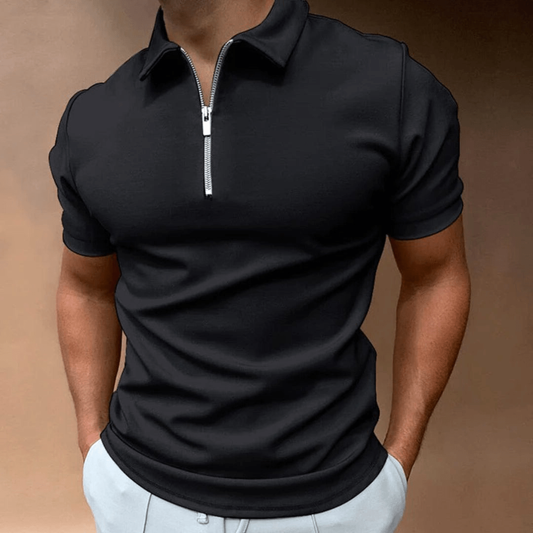 EB | Herren Polo Shirt Polo mit Reißverschluss und Kragen Klassisches Design & Elegant