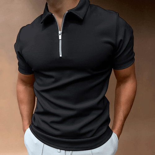 EB | Herren Polo Shirt Polo mit Reißverschluss und Kragen Klassisches Design & Elegant