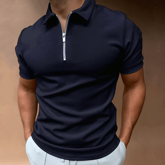 EB | Herren Polo Shirt Polo mit Reißverschluss und Kragen Klassisches Design & Elegant