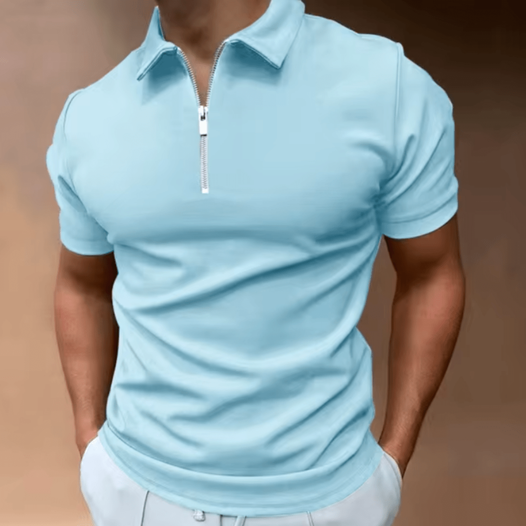 EB | Herren Polo Shirt Polo mit Reißverschluss und Kragen Klassisches Design & Elegant