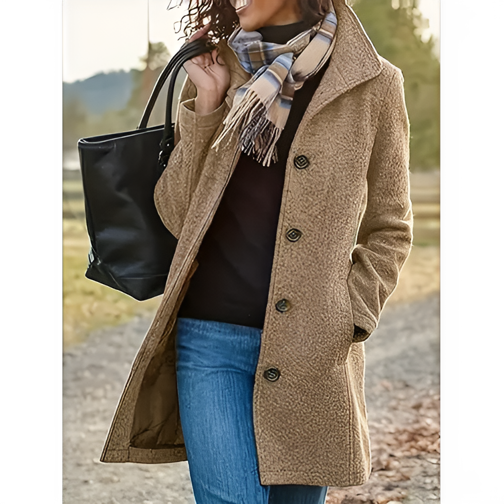 EB | Lange Freizeit Damenjacke in Grau, Grün und Khaki