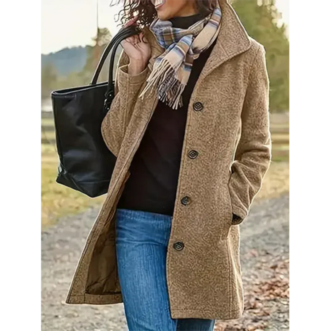 EB | Langer Trenchcoat Für Damen Im Winter Warm