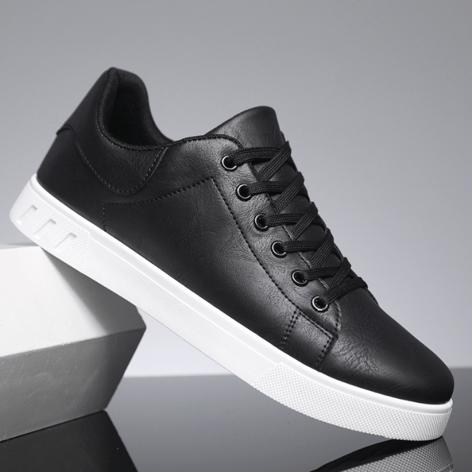 EB | Sneakers Herren Leder Sneakers Komfortabel Trendy Freizeit Sneakers