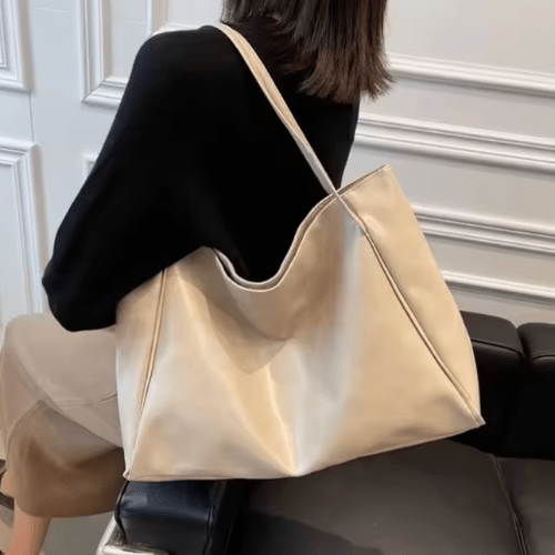 EB | Große Damen Leder Schultertasche Handtasche Shopper Burgunderrot