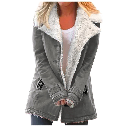 EB | Damen Winterjacke Mit Reverskragen Und Langen Ärmeln