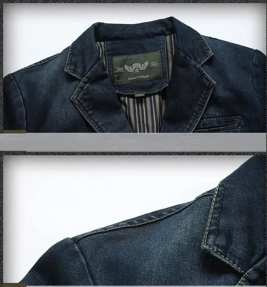 EB | Herren Blazer - Cowboy Denim Jeans Blazer