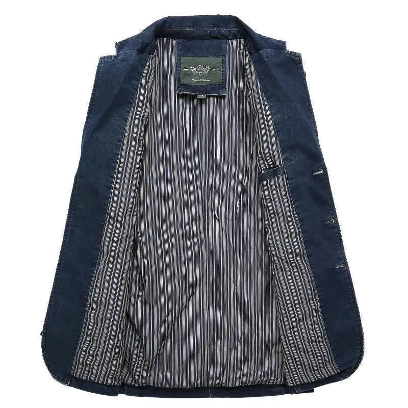 EB | Herren Blazer - Cowboy Denim Jeans Blazer