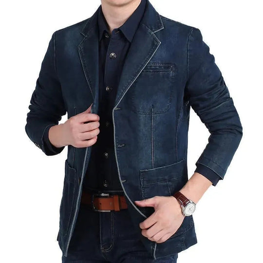 EB | Herren Blazer - Cowboy Denim Jeans Blazer