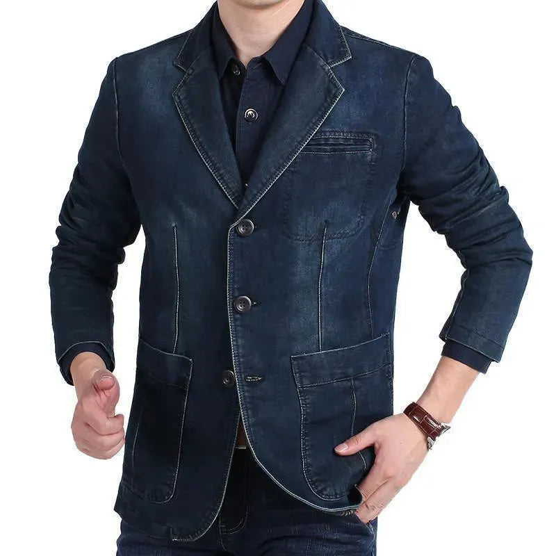 EB | Herren Blazer - Cowboy Denim Jeans Blazer