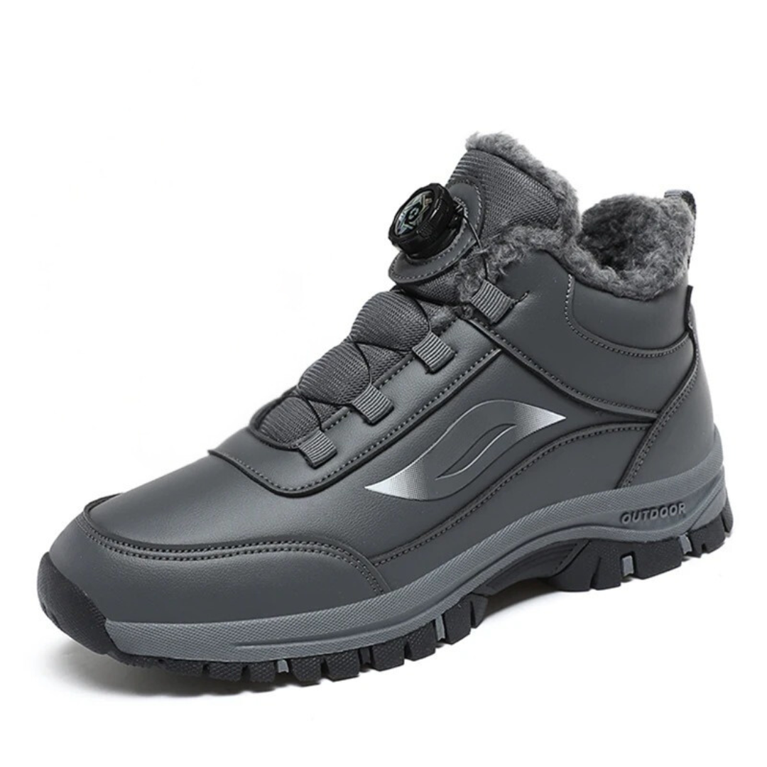 Wasserdichte Stiefeletten mit flacher Sohle aus Plüsch EB