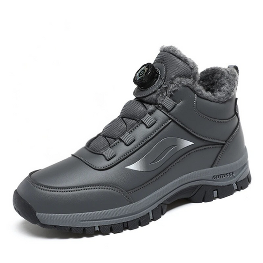 Wasserdichte Stiefeletten mit flacher Sohle aus Plüsch EB