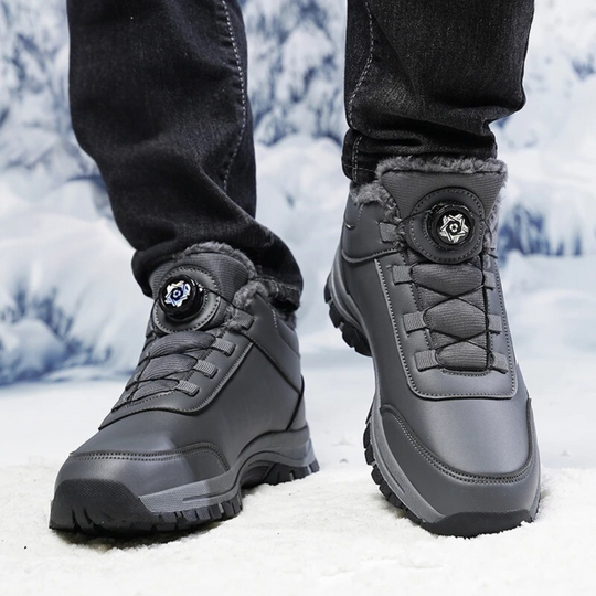 Wasserdichte Stiefeletten mit flacher Sohle aus Plüsch EB