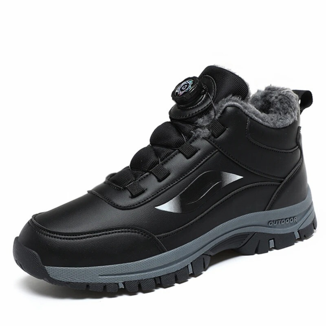 Wasserdichte Stiefeletten mit flacher Sohle aus Plüsch EB