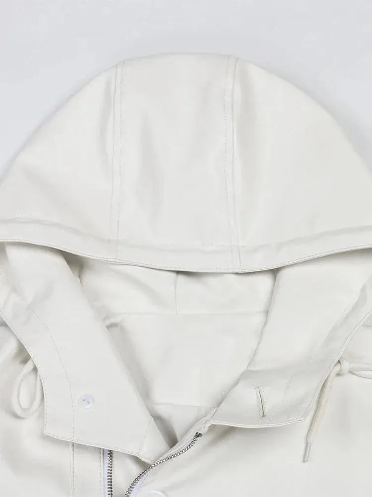 EB | Herren Kapuzenlose Lederübercoat