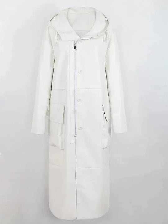 EB | Herren Kapuzenlose Lederübercoat