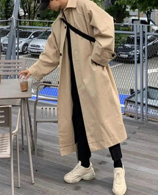 EB | Herren Lange Übergroße Steppjacke