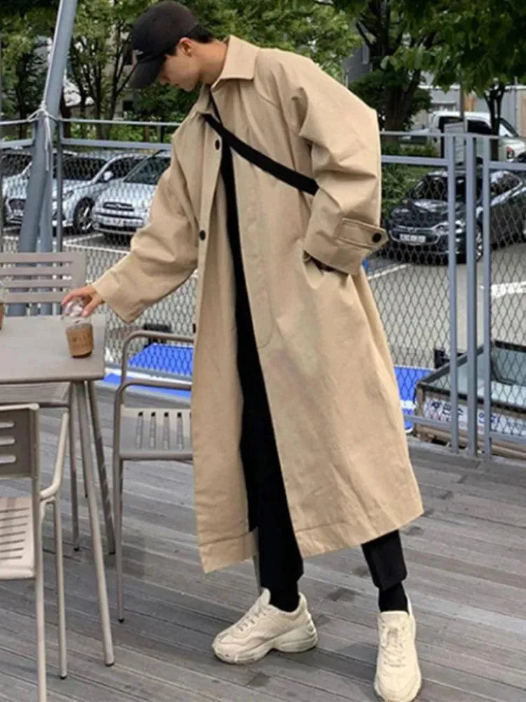 EB | Herren Lange Übergroße Steppjacke