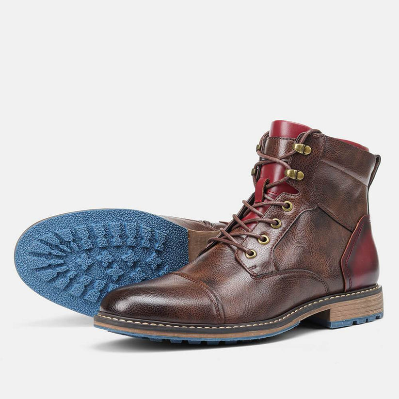 Rutschfeste blonde Stiefel mit seitlichem Reißverschluss EB