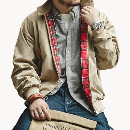 EB | Herren Baumwoll Harrington Jacke - Klassisch & Vielseitig
