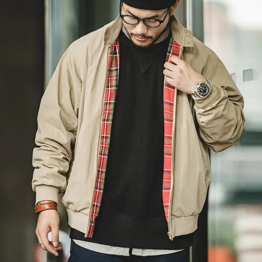 EB | Herren Baumwoll Harrington Jacke - Klassisch & Vielseitig
