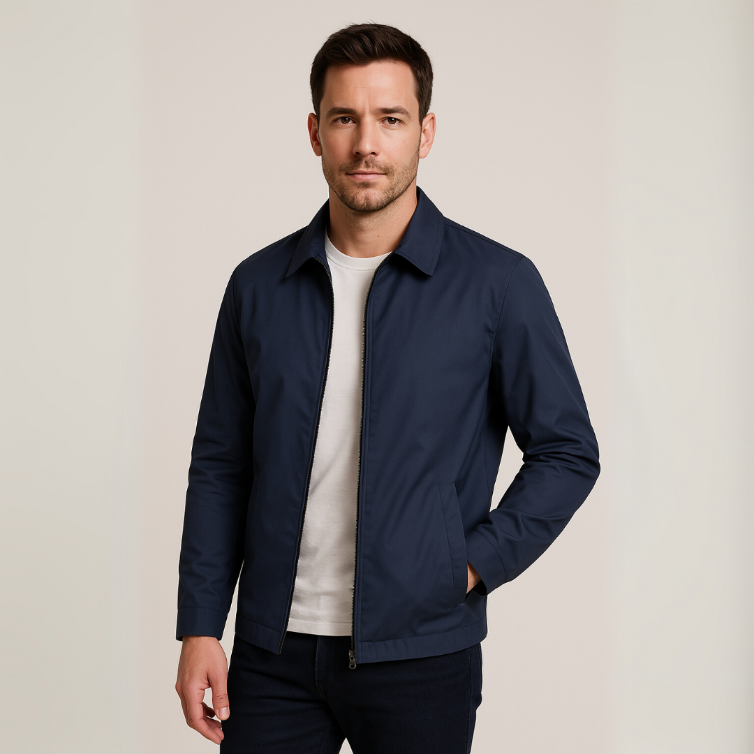 EB | Herren Leichte Baumwolljacke mit kariertem Futter