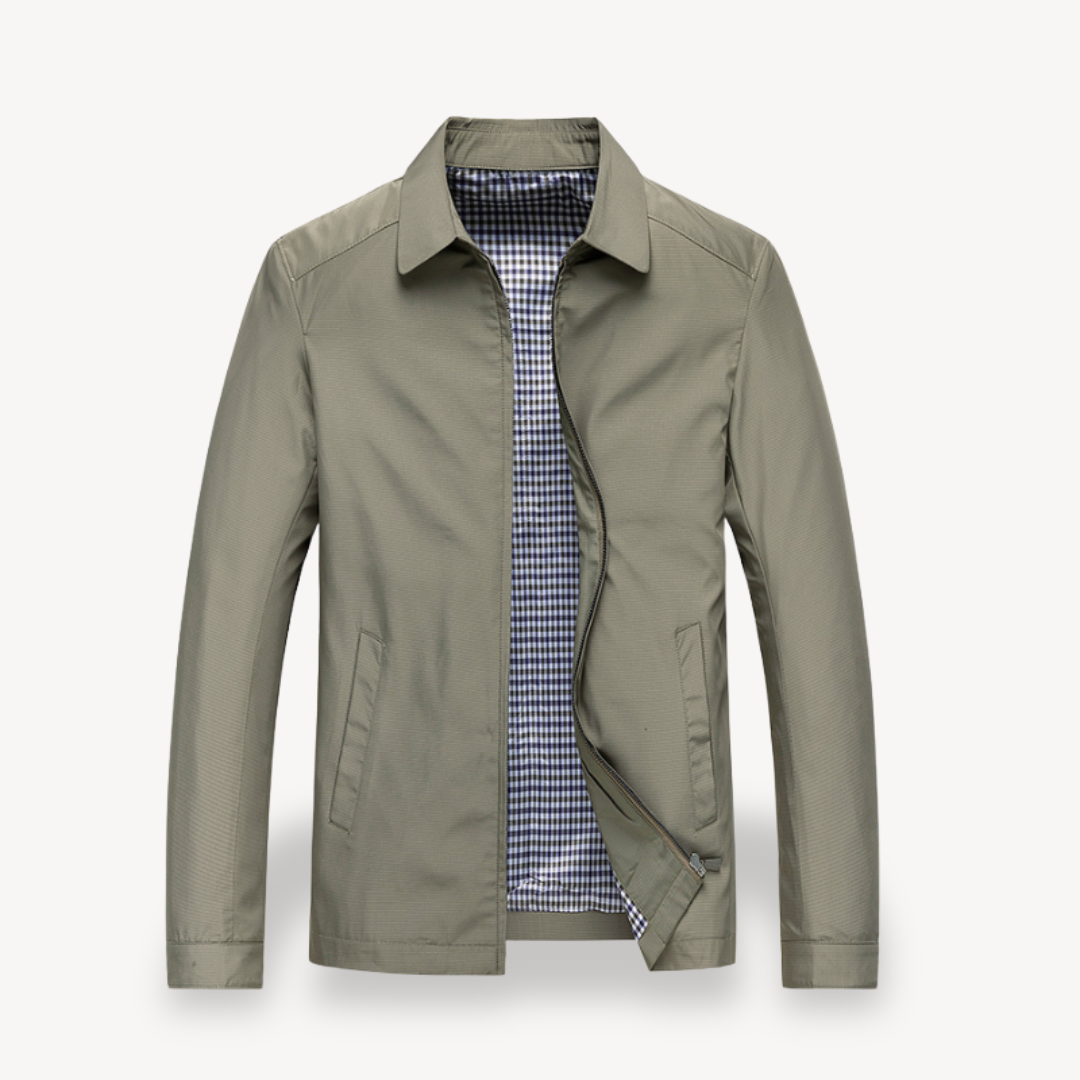 EB | Herren Leichte Baumwolljacke mit kariertem Futter